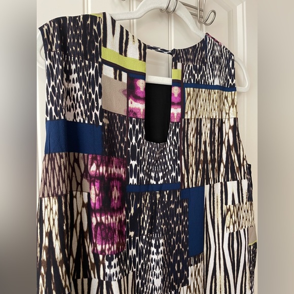 London Times Multi Layered Black/Multi Color Plus Dress - Picture 5 of 6